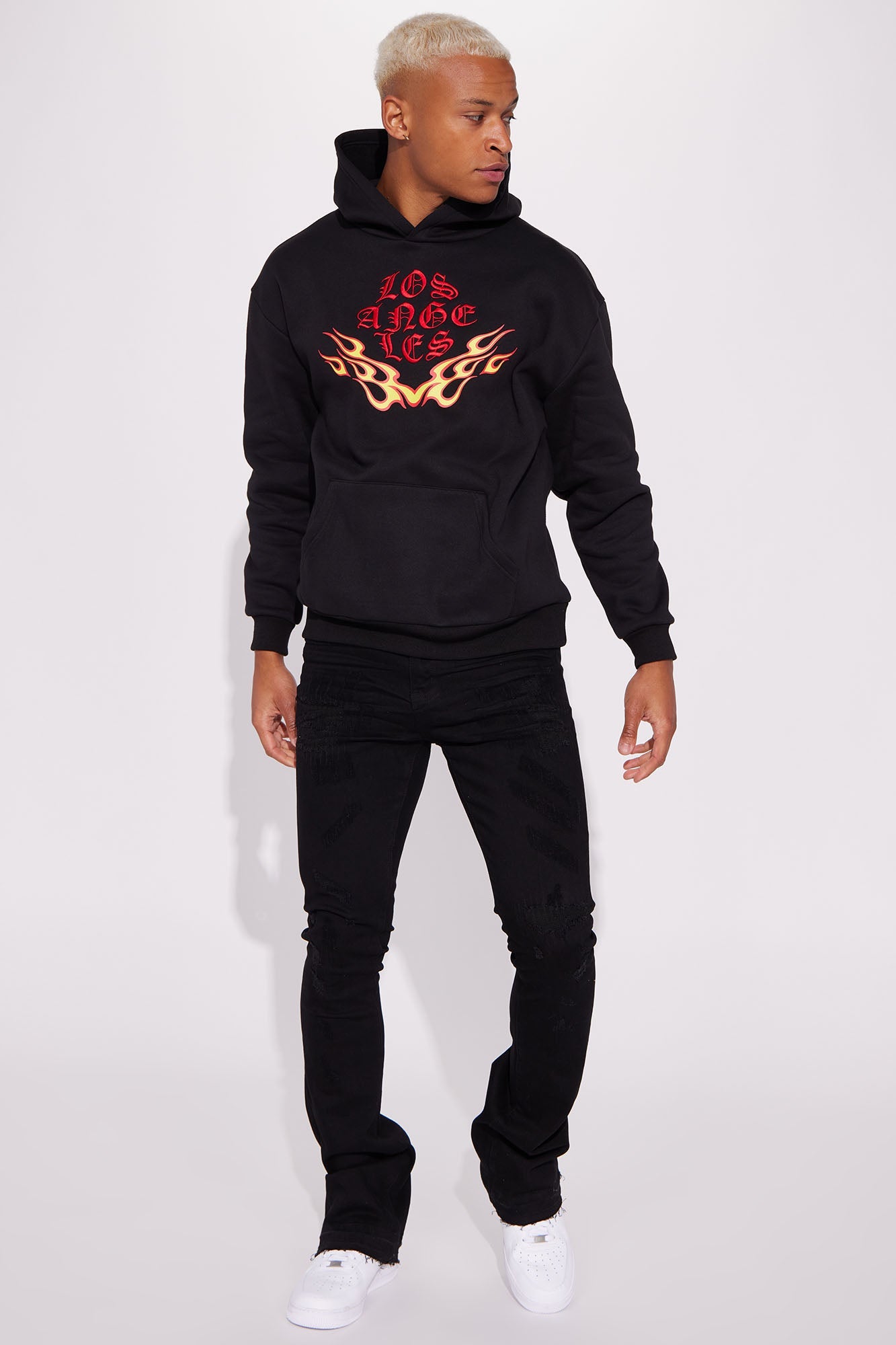 Do You Mind Stacked Skinny Flare Jeans - Black - image 2