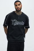 Classic New York Short Sleeve Henley - Black - image 1