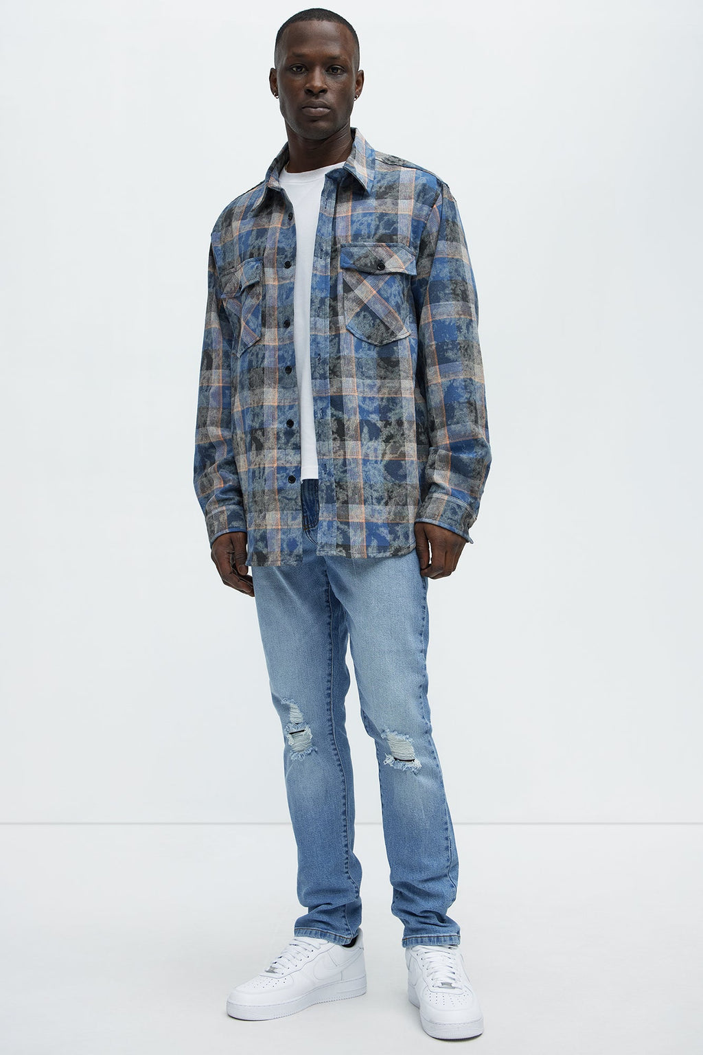 Cornell Distressed Slim Jeans - Light Wash - image 3
