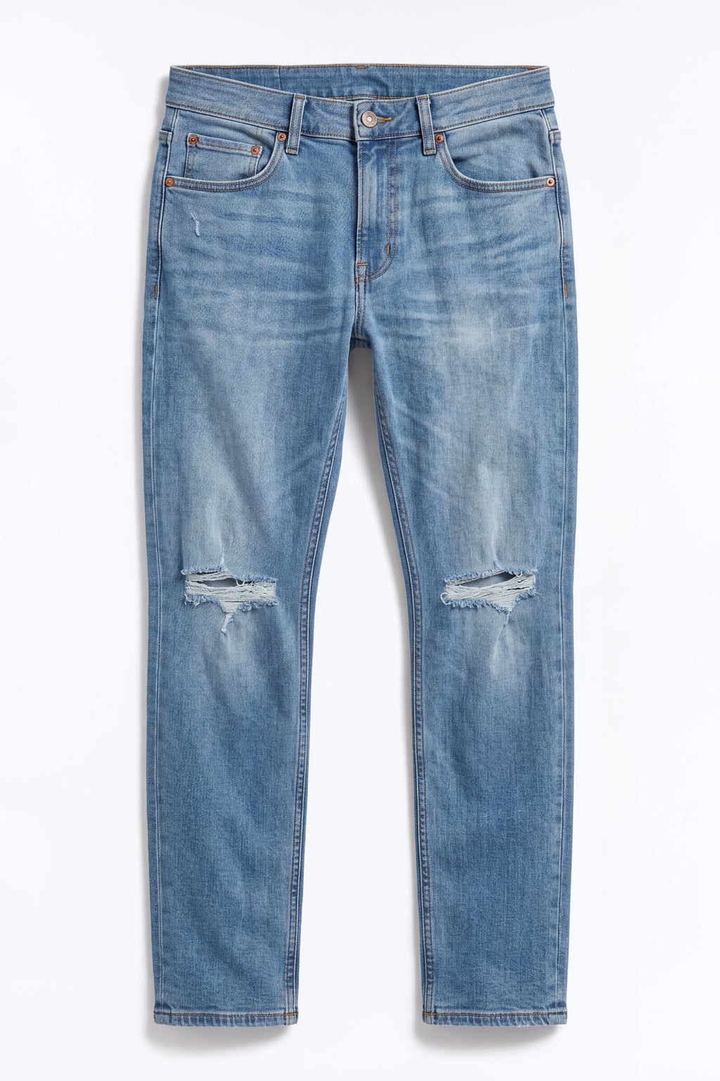 Cornell Distressed Slim Jeans - Light Wash - image 2