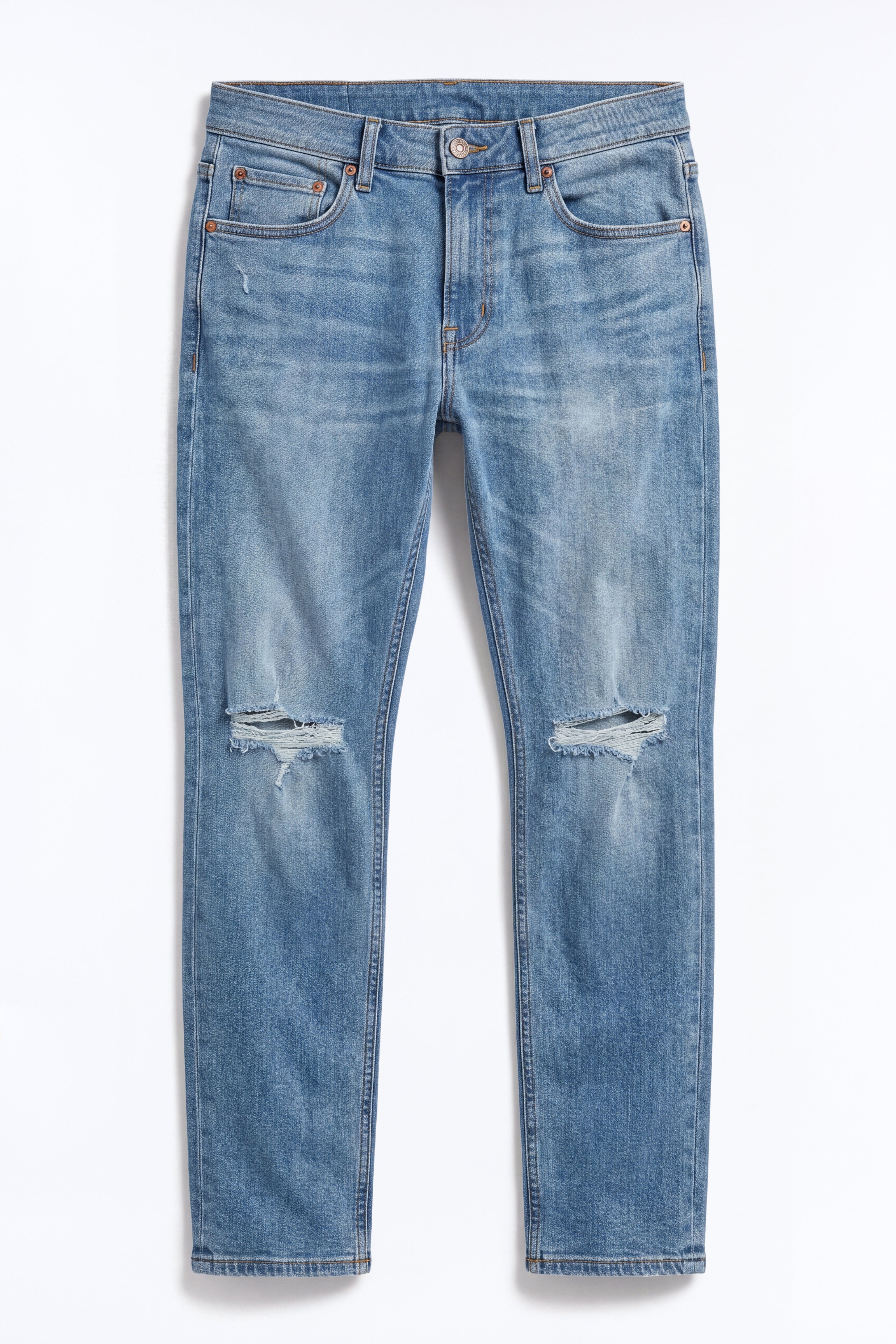 Cornell Distressed Slim Jeans - Light Wash - image 2