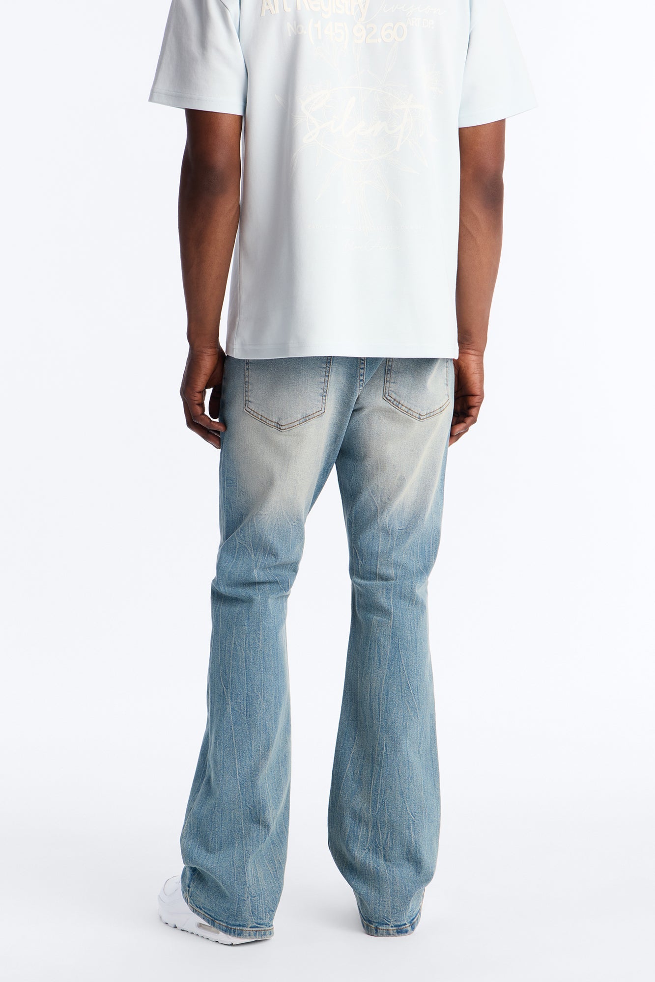 Dreamy Stacked Slim Flare Jeans - Vintage Blue Wash - image 4