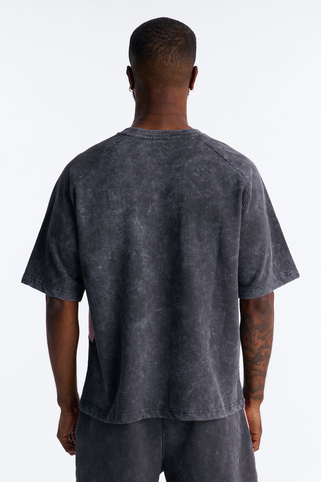 Sacred Embroidery Paneled Fleece Tee - Black - image 4