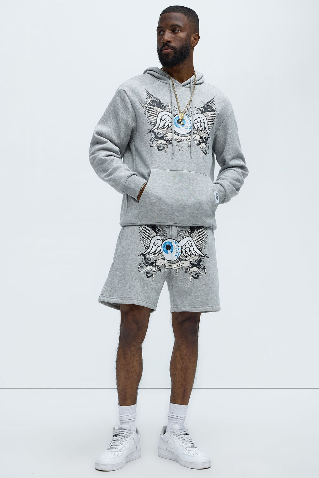 Von Dutch Legendary Hoodie - Heather Grey - image 2