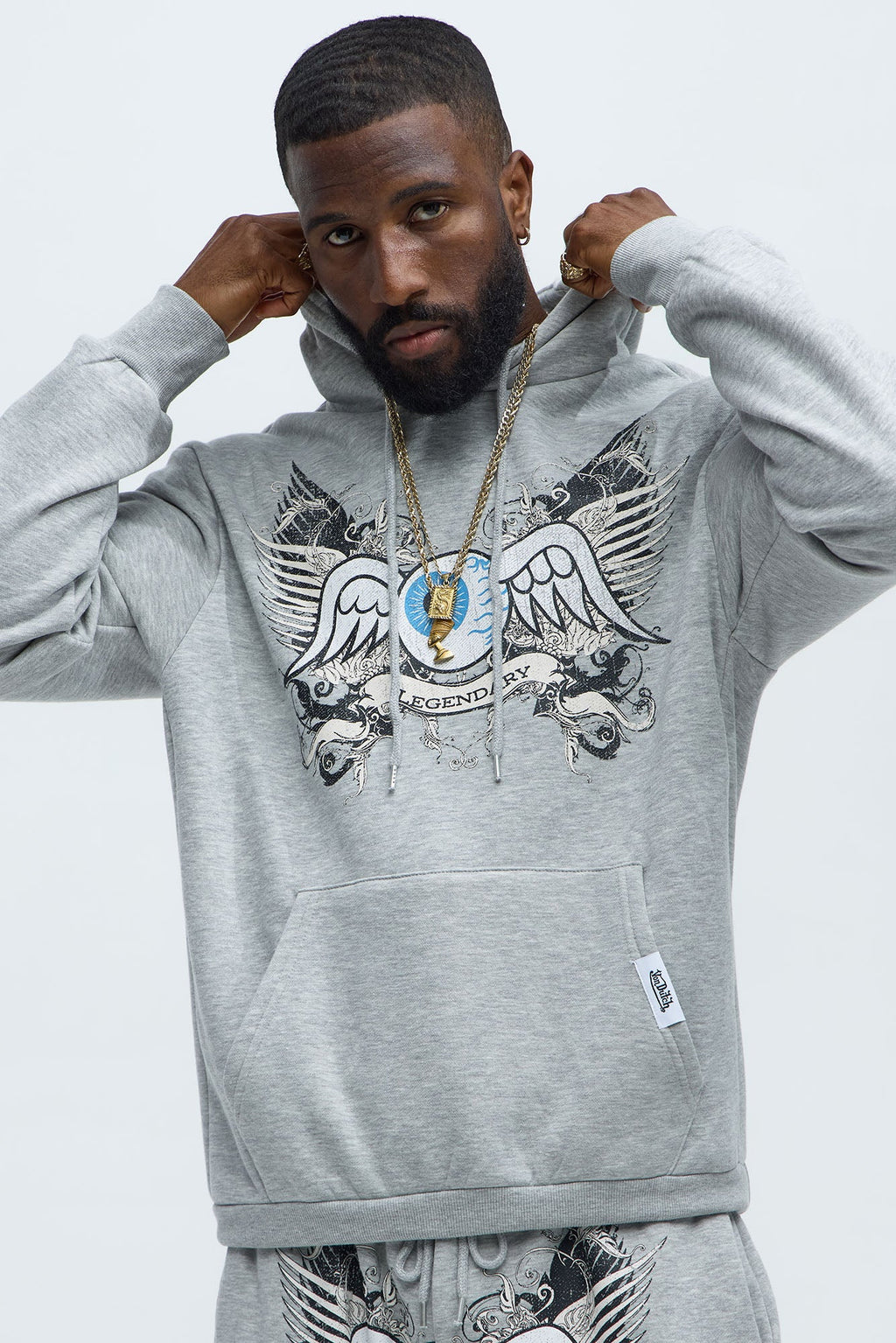 Von Dutch Legendary Hoodie - Heather Grey - image 1