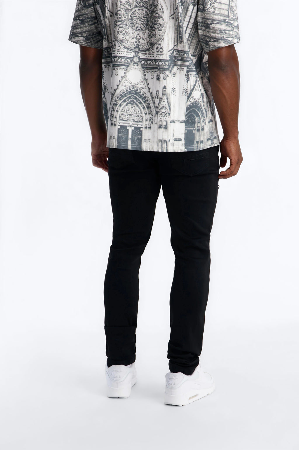 Stacked Skinny Flare Shadow Stacks Jeans - Black Wash - image 4