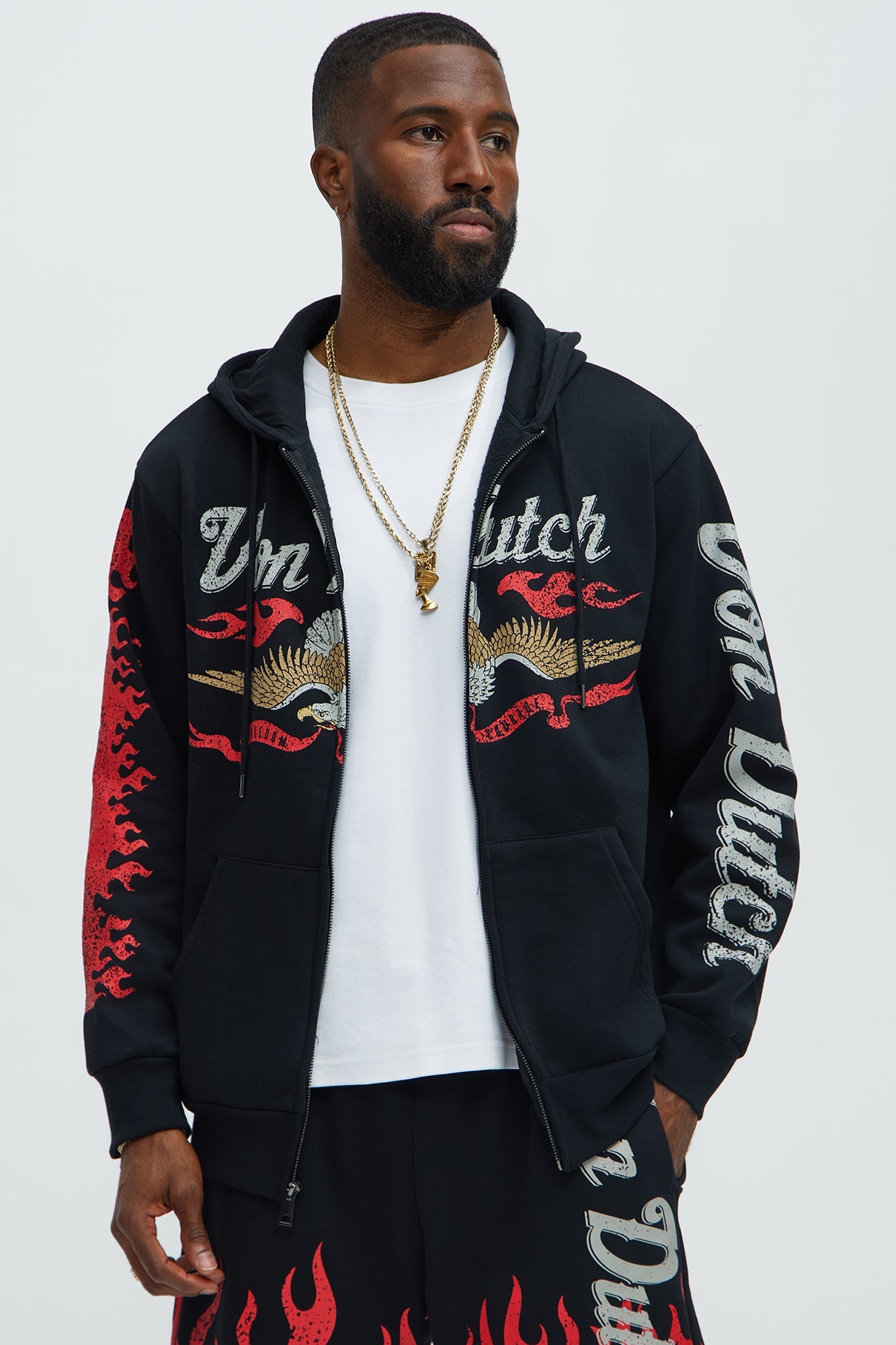 Von Dutch Fire Zip Hoodie - Black - image 3
