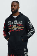 Von Dutch Fire Zip Hoodie - Black - image 1