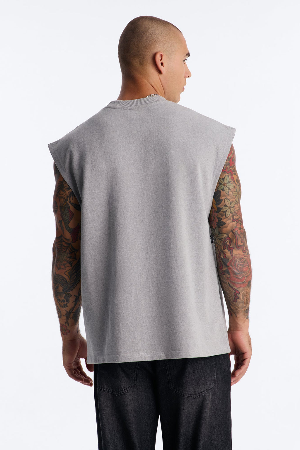 Blessed Redemption Patch French Terry Muscle Tee - Grey - image 4