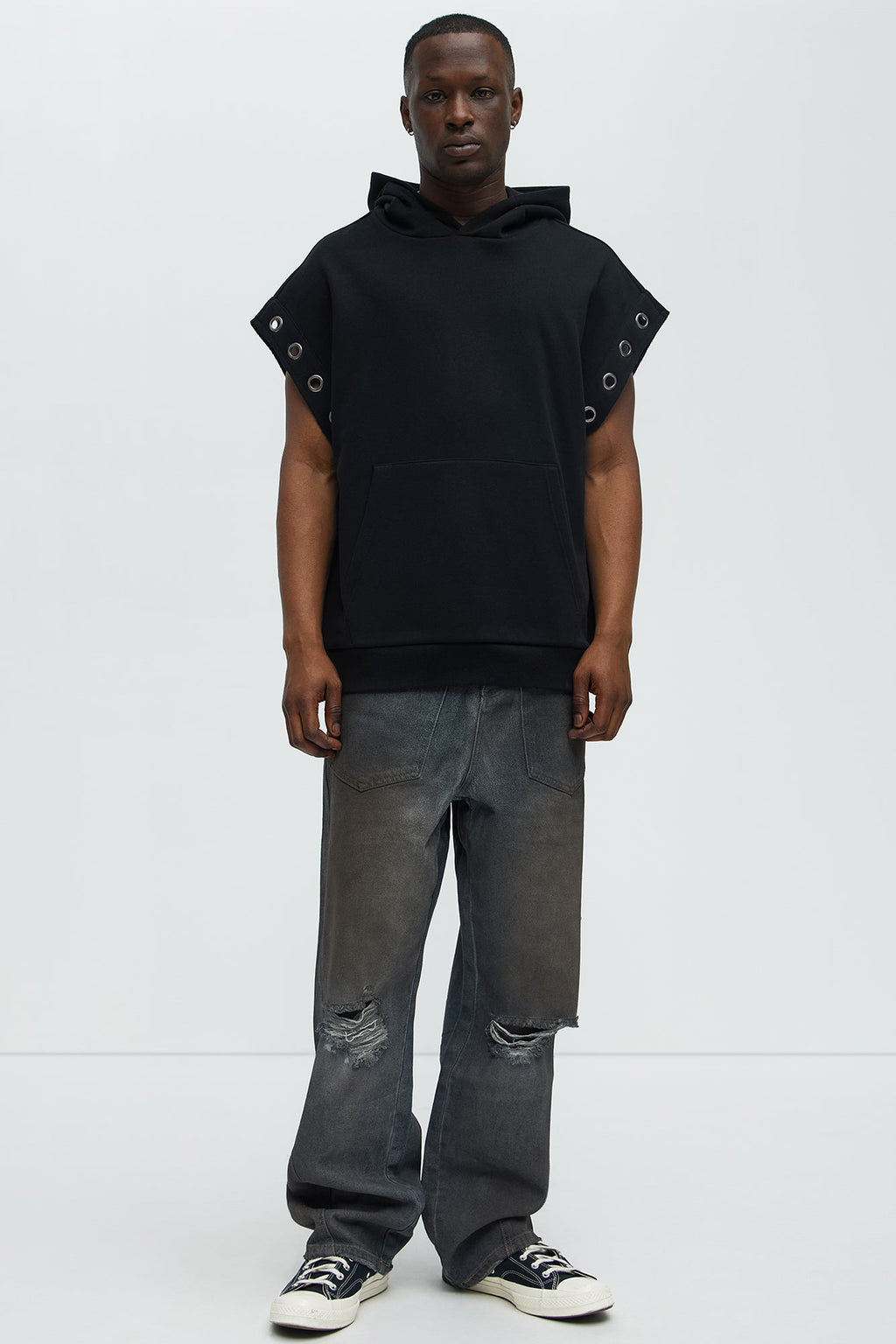 Tyson Ring Sleeveless Hoodie - Black - image 2