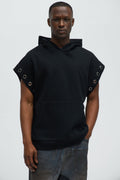 Tyson Ring Sleeveless Hoodie - Black - image 1