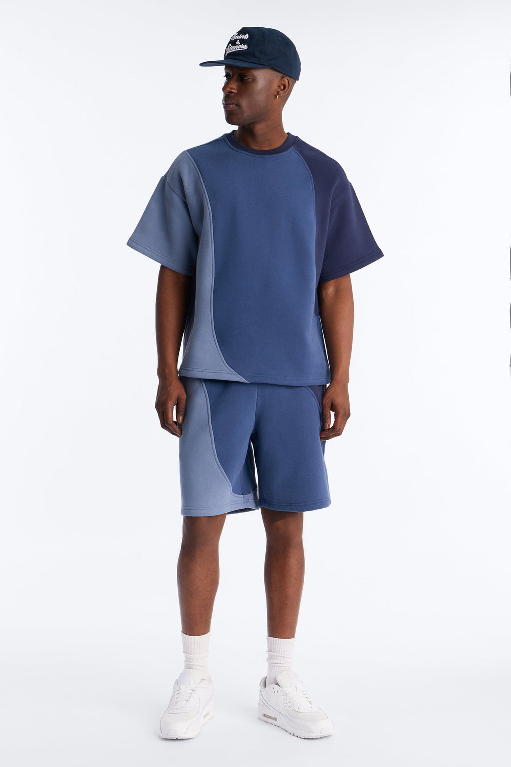 Oversized Neapolitan Paneled Sweatshirt - Blue/combo - image 2