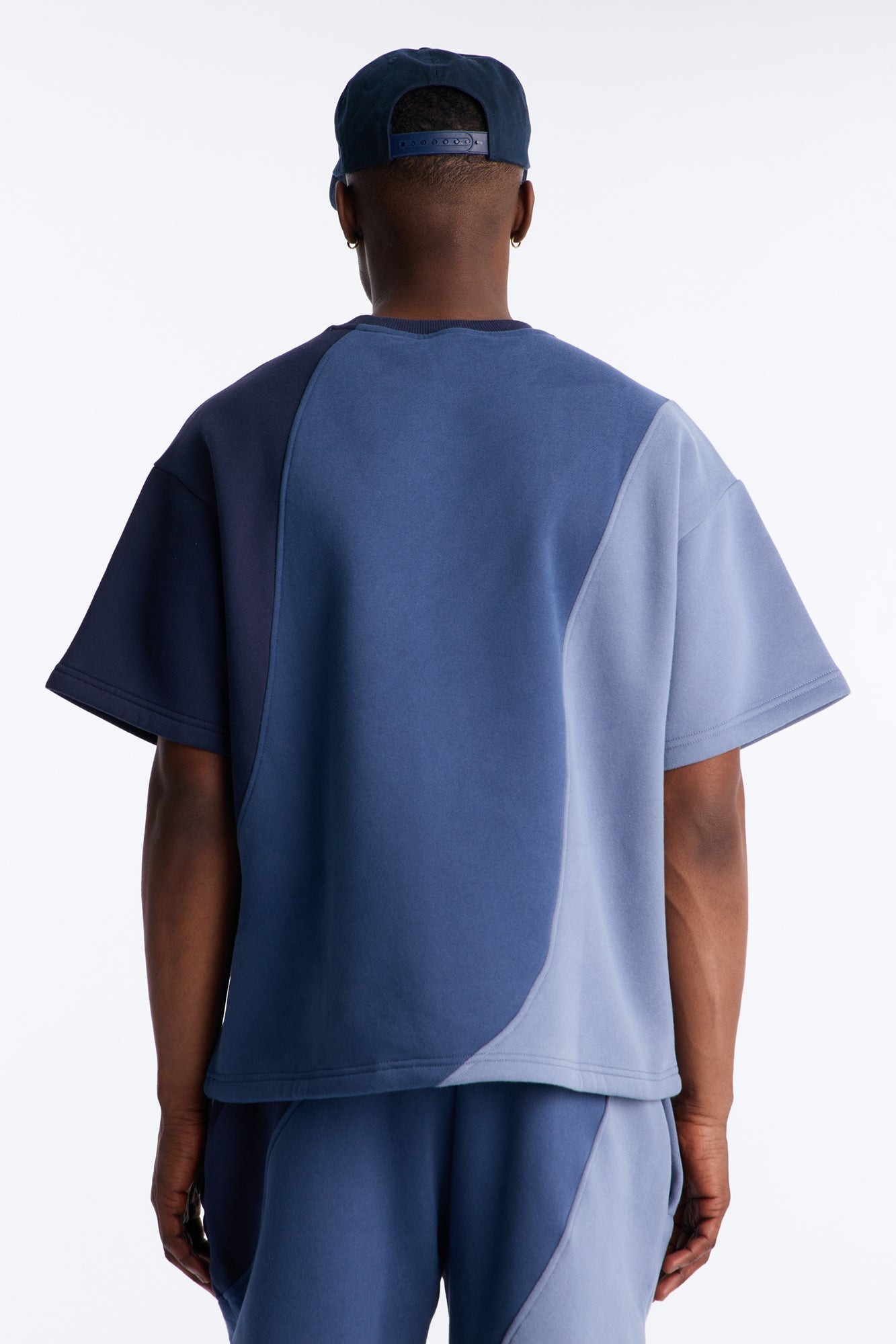 Oversized Neapolitan Paneled Sweatshirt - Blue/combo - image 3