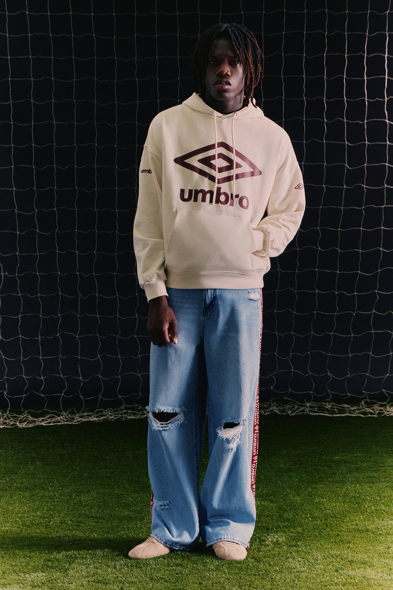 Umbro Distressed Baggy Jean - Light Blue Wash - image 1