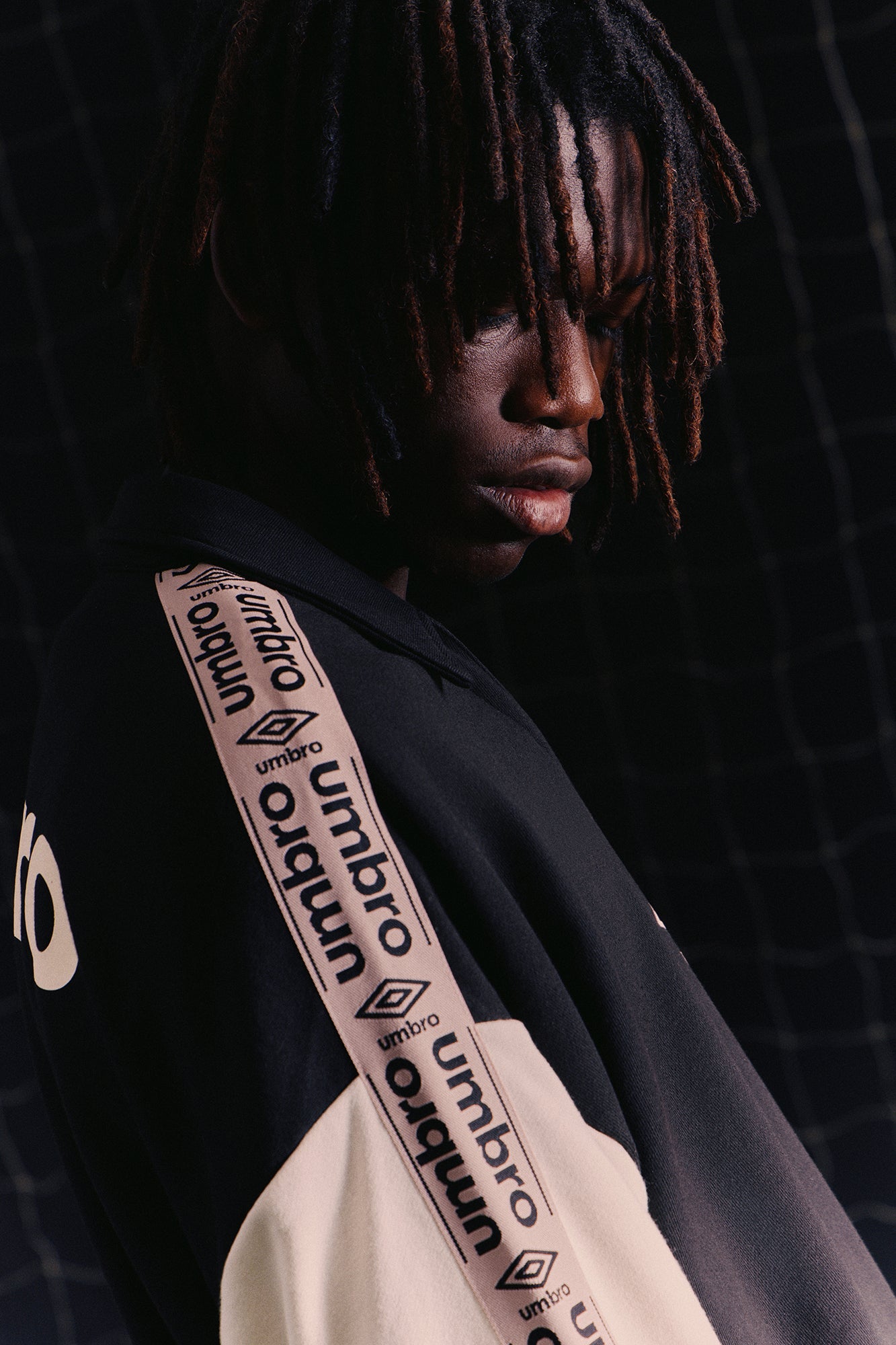 Umbro Colorblock French Terry Long Sleeve Polo - Black/combo - image 3