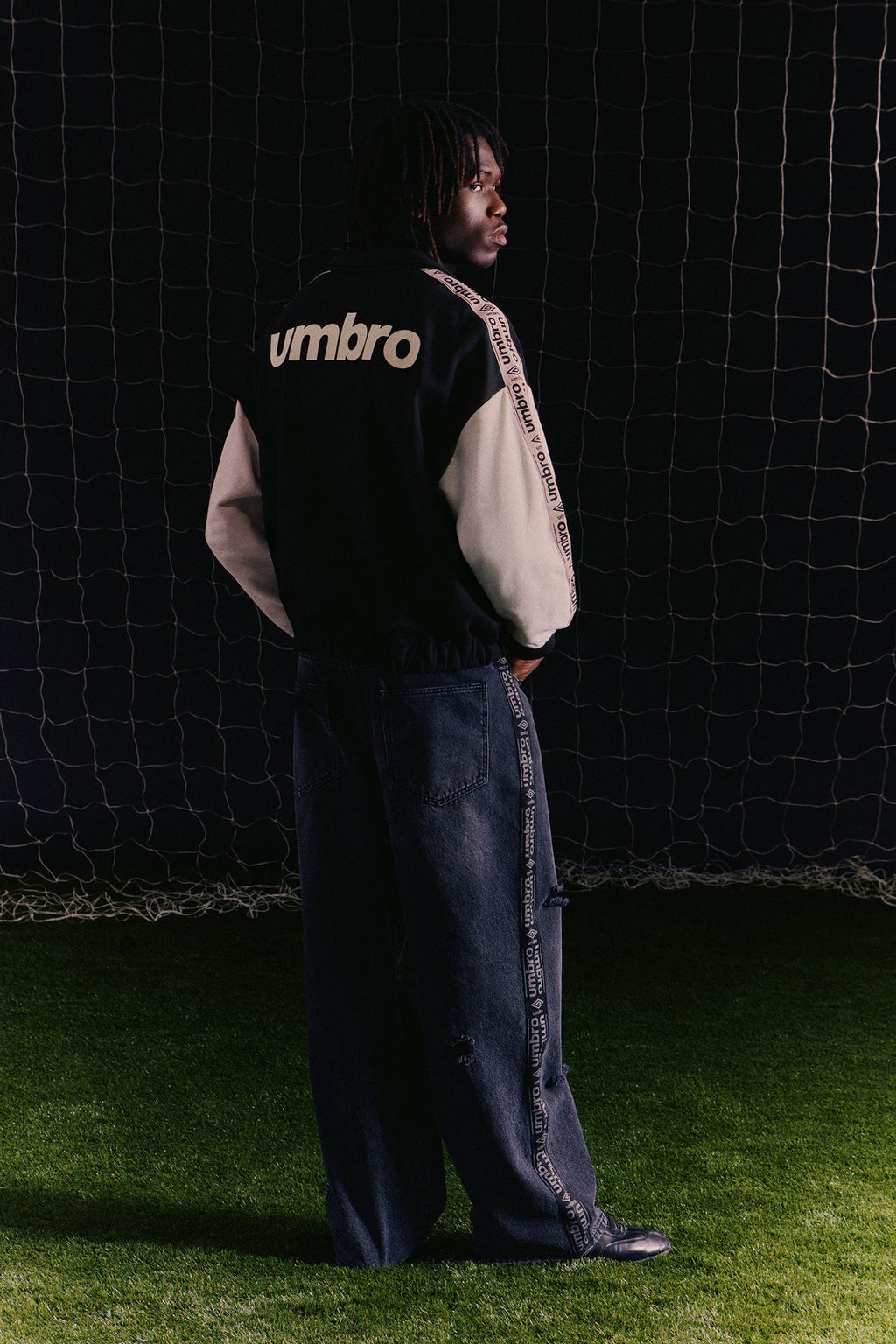 Umbro Colorblock French Terry Long Sleeve Polo - Black/combo - image 4