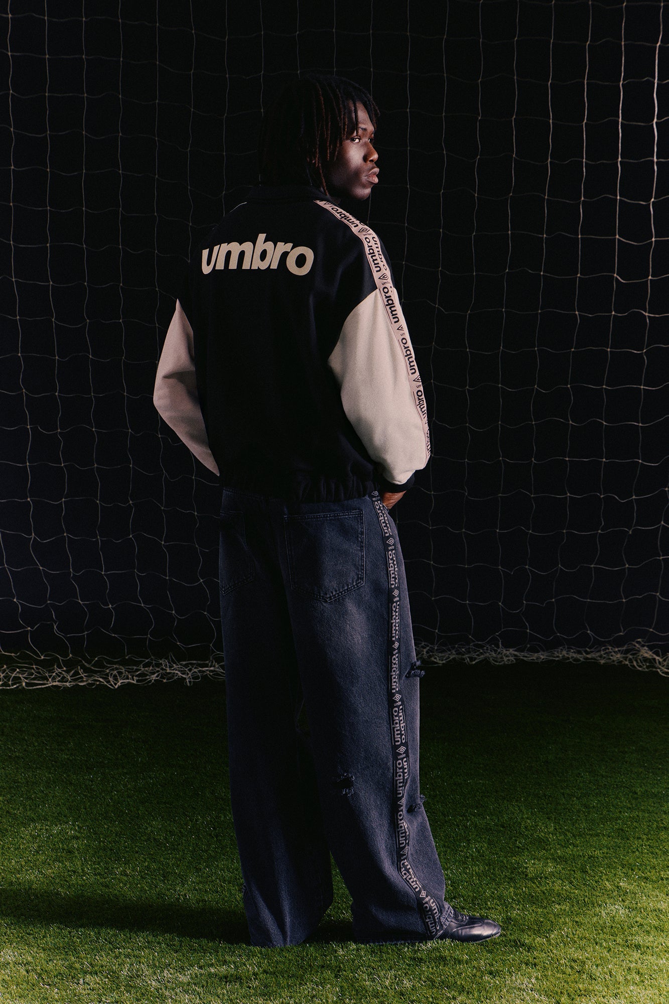 Umbro Colorblock French Terry Long Sleeve Polo - Black/combo - image 4