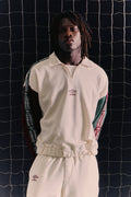 Umbro Colorblock French Terry Long Sleeve Polo - Cream/combo - image 1