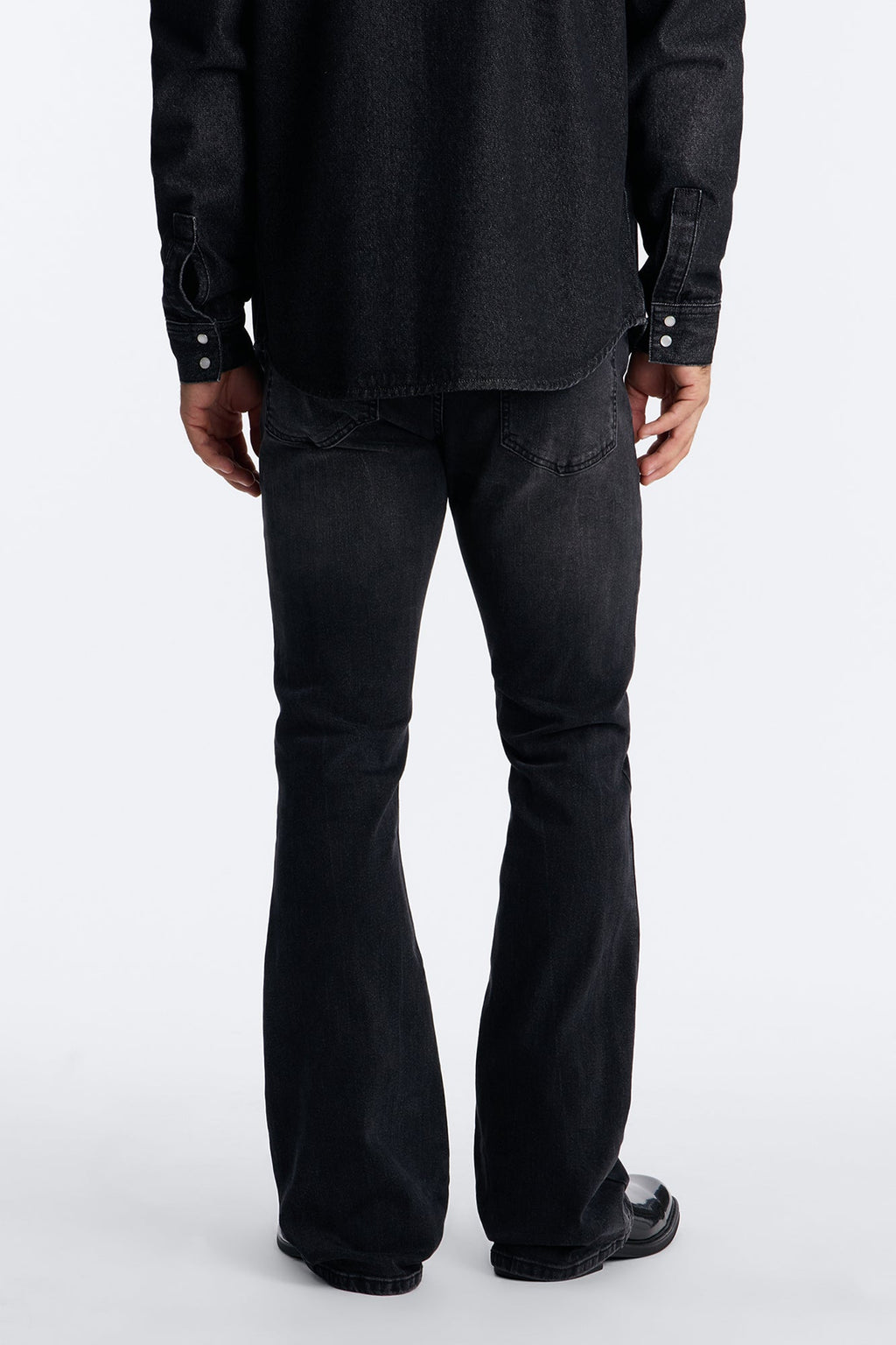 Dreamy Stacked Skinny Flare Jeans - Black Wash - image 4