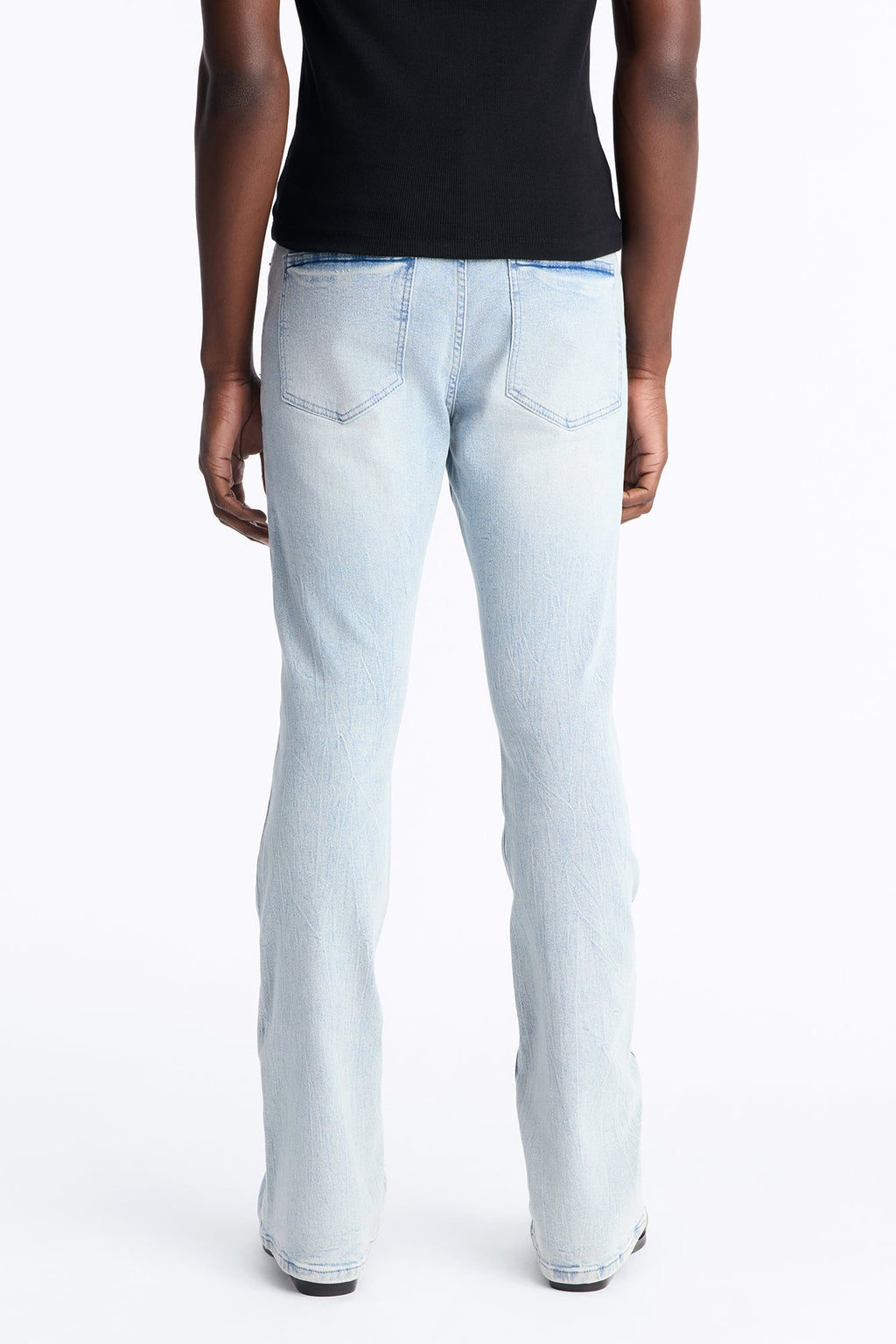 Dreamy Stacked Skinny Flare Jeans - Light Blue Wash - image 4