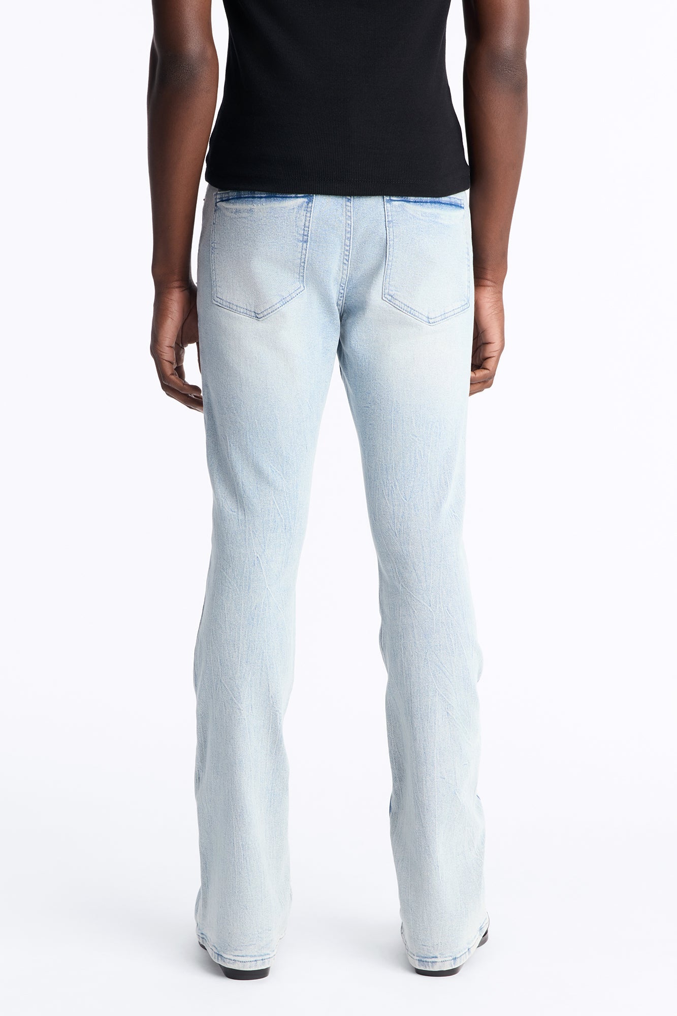 Dreamy Stacked Skinny Flare Jeans - Light Blue Wash - image 4