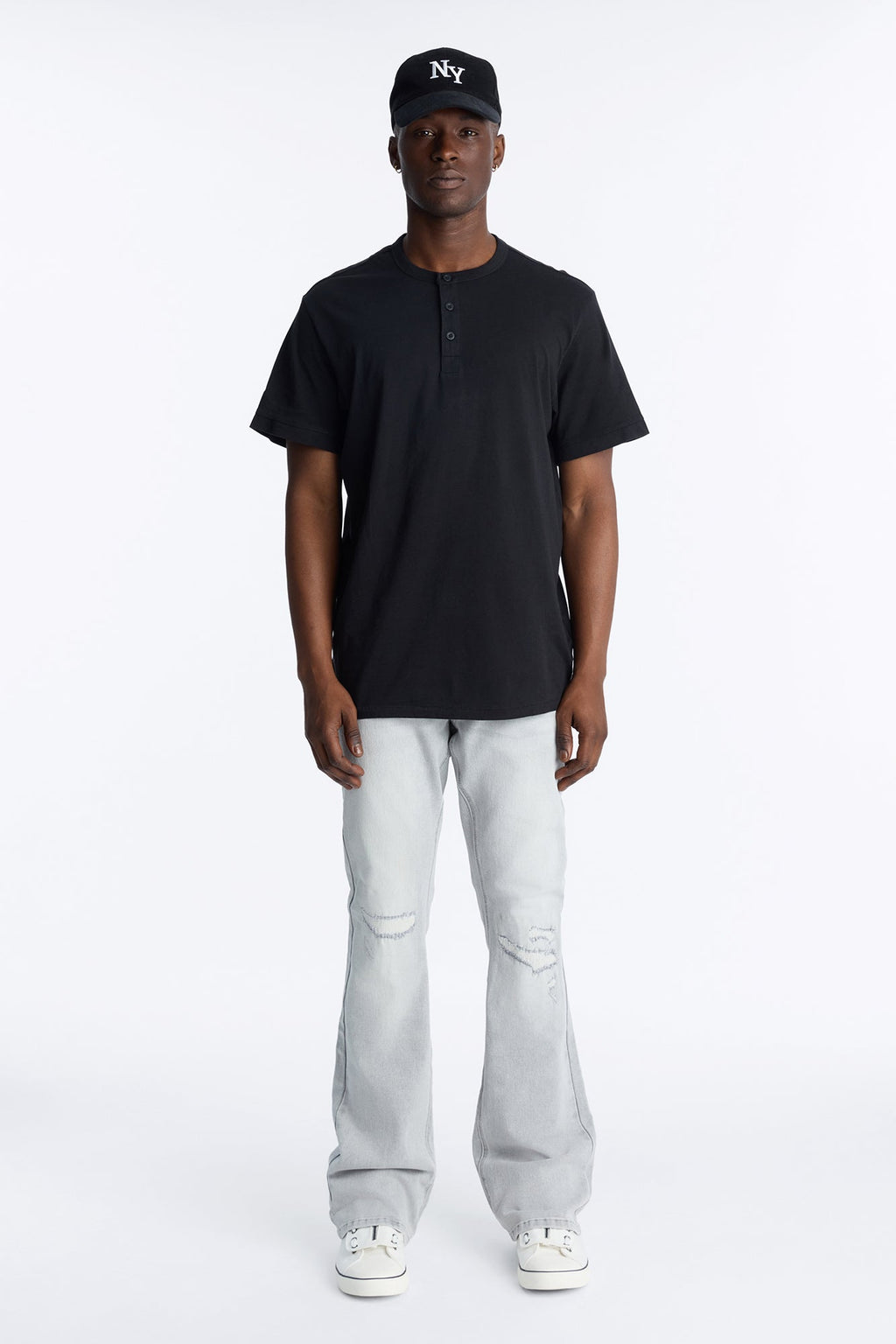 Dreamy Stacked Slim Flare Jeans - Grey - image 2