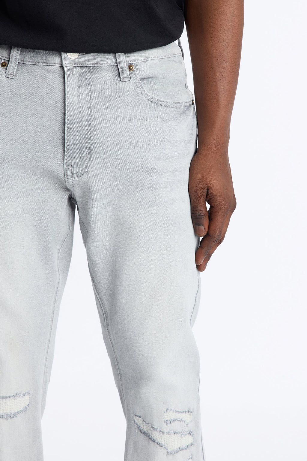 Dreamy Stacked Slim Flare Jeans - Grey - image 3