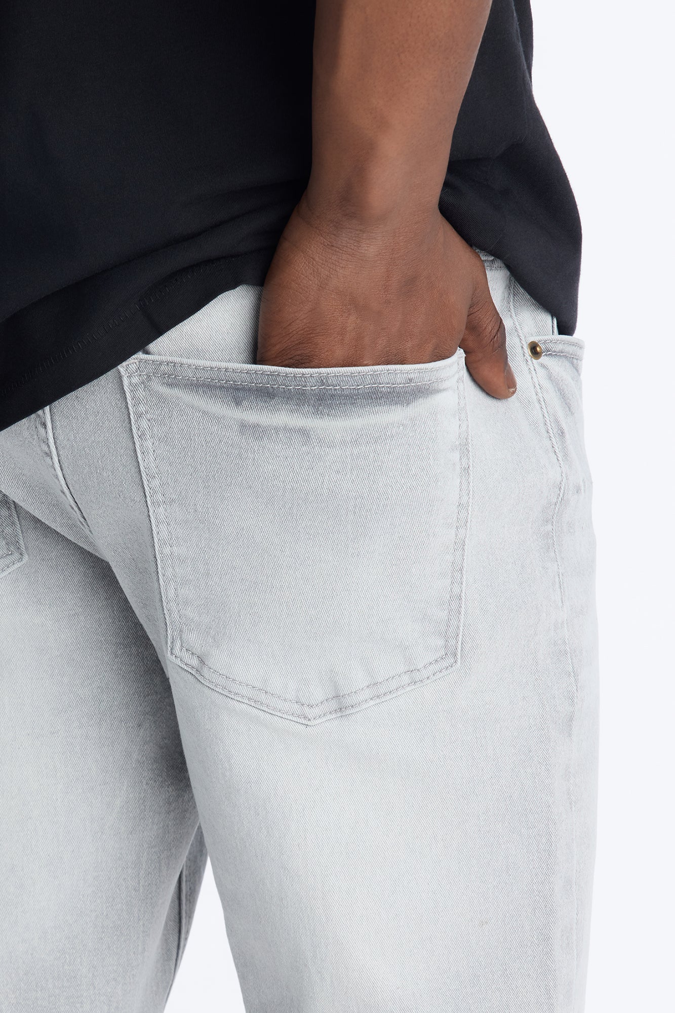 Dreamy Stacked Slim Flare Jeans - Grey - image 4