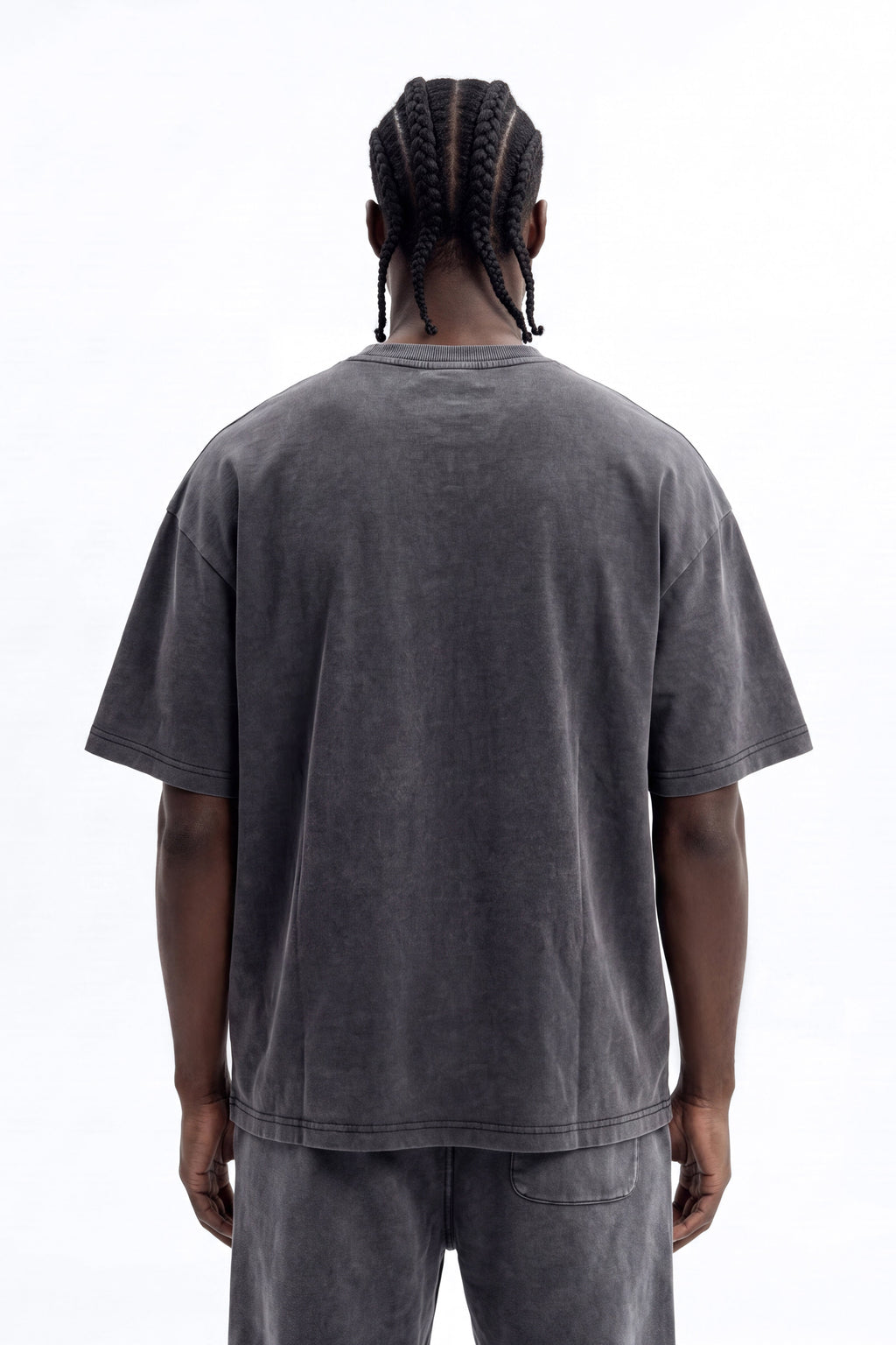 Soft Touch Washed Interlock Oversized Tee - Black Wash - image 3