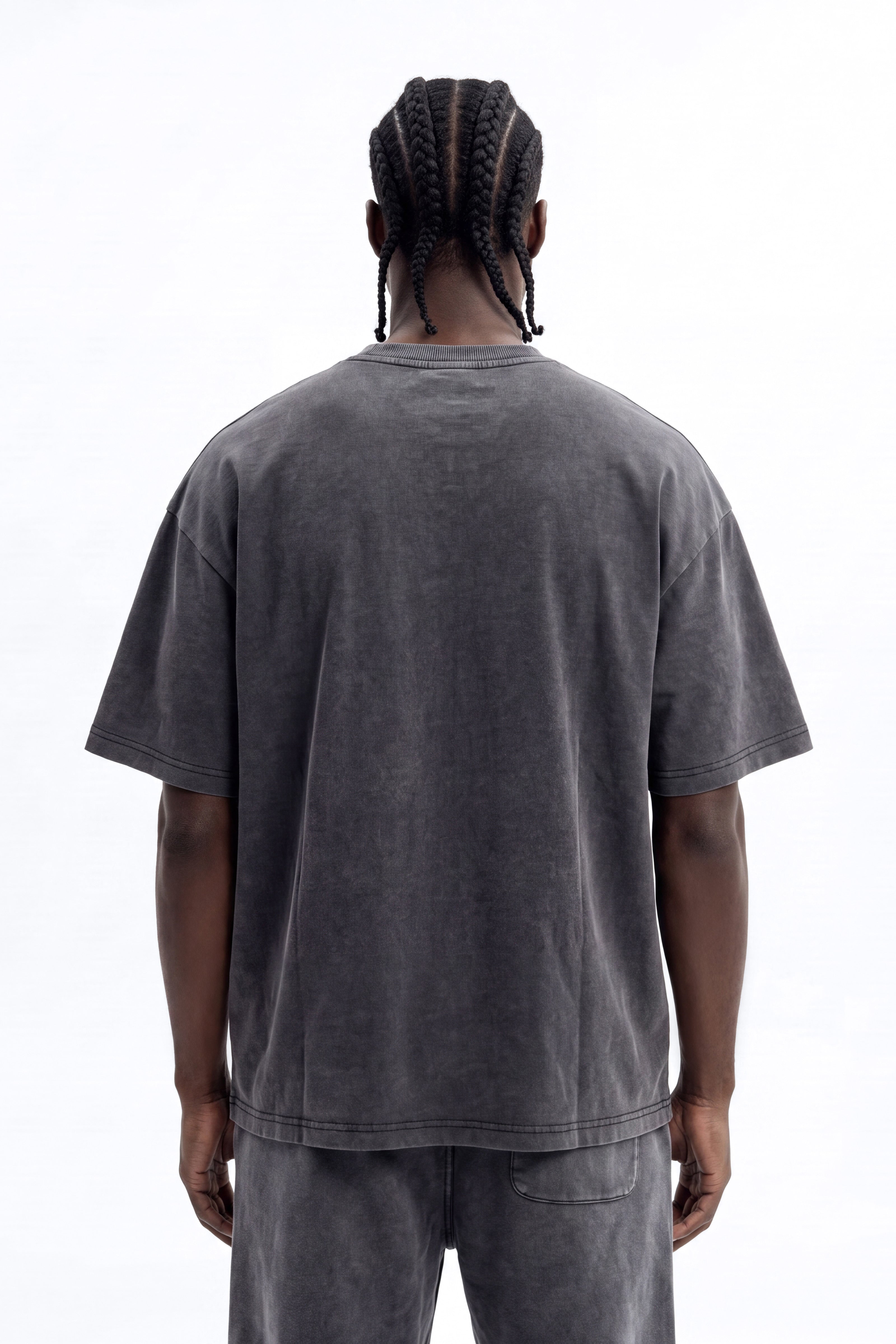 Soft Touch Washed Interlock Oversized Tee - Black Wash - image 3