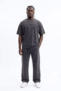 Soft Touch Washed Interlock Oversized Tee - Black Wash - image 1