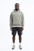 Soft Touch Washed Interlock Oversized Hoodie - Olive - image 1