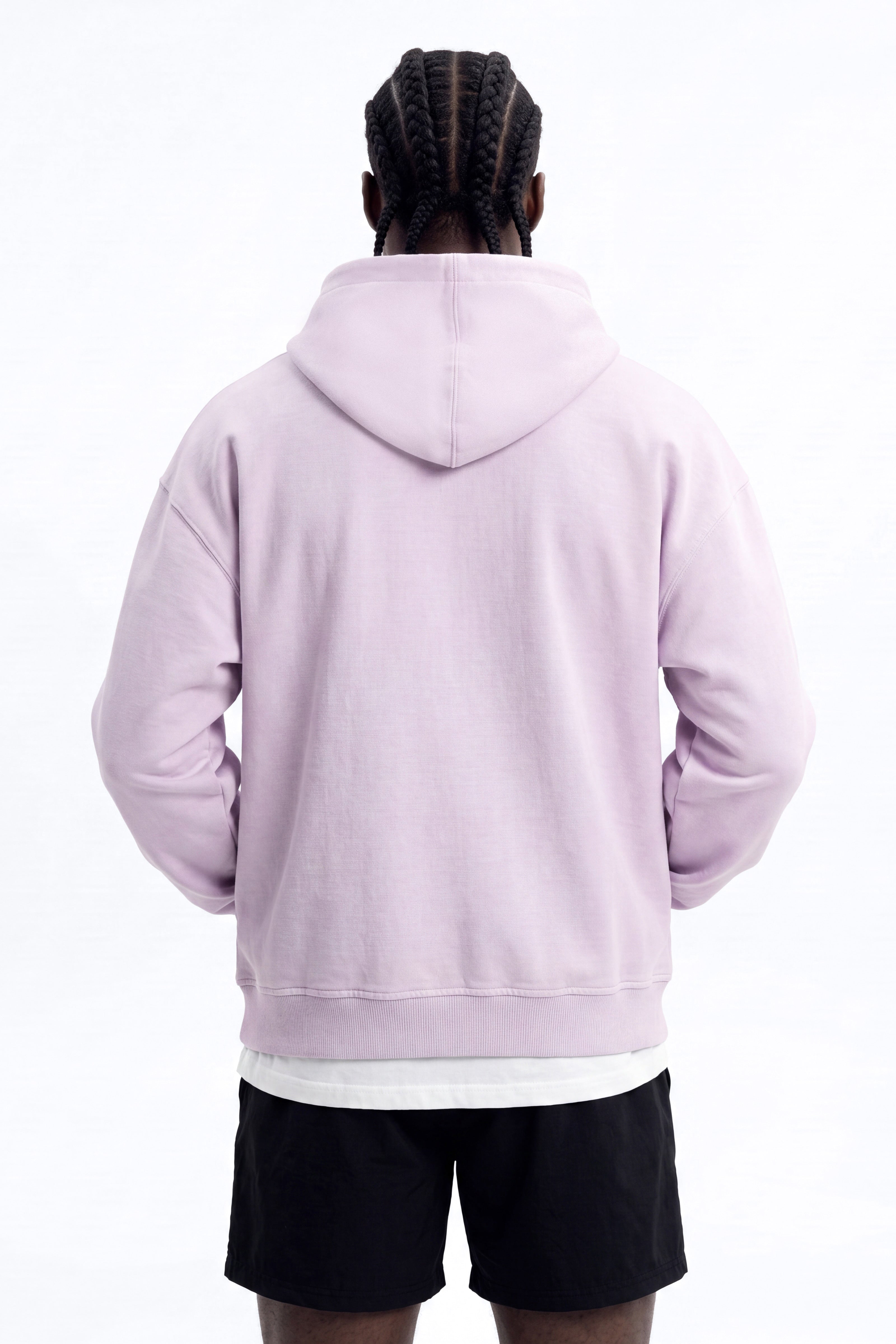 Soft Touch Washed Interlock Oversized Hoodie - Purple - image 4