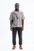 Soft Touch Washed Interlock Oversized Tee - Grey - image 1