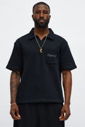 Tyson Happy Mistake Short Sleeve Polo - Black - image 1