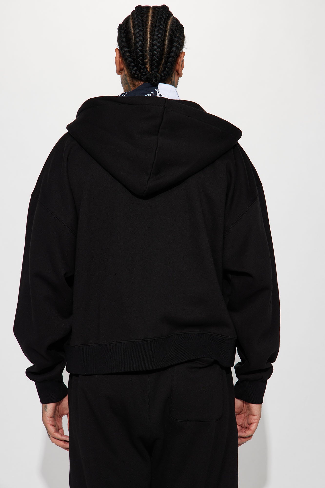Tyson Oversized Heavyweight Zip Up - Black - image 3