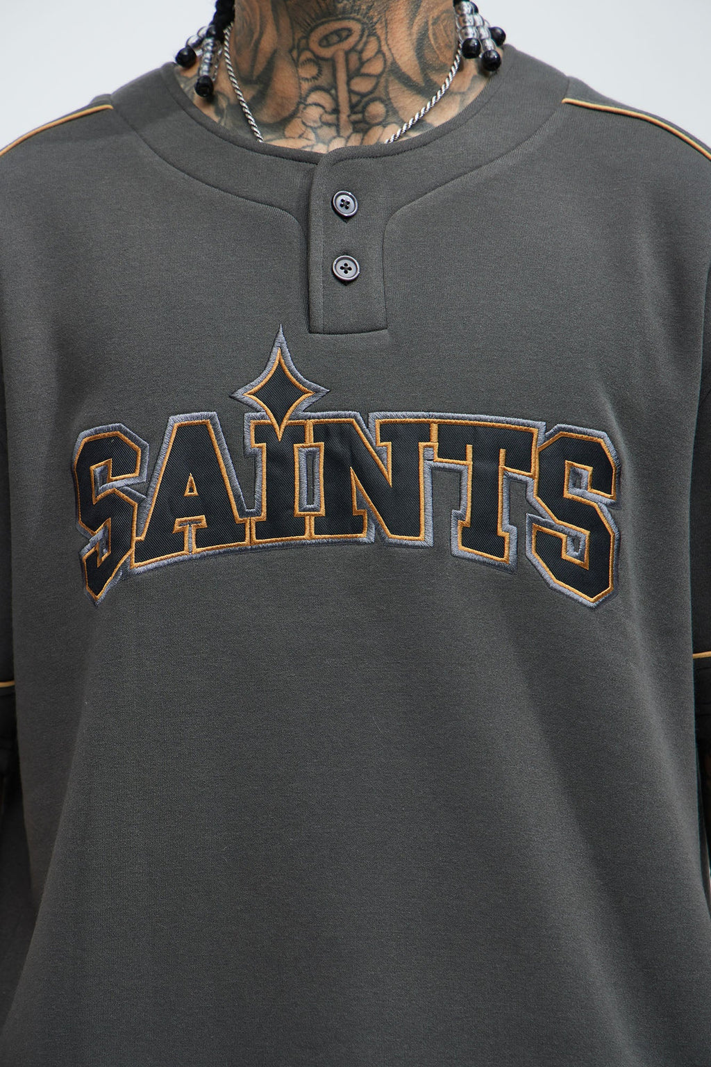 Saint Worldwide Short Sleeve Henley - Black - image 3