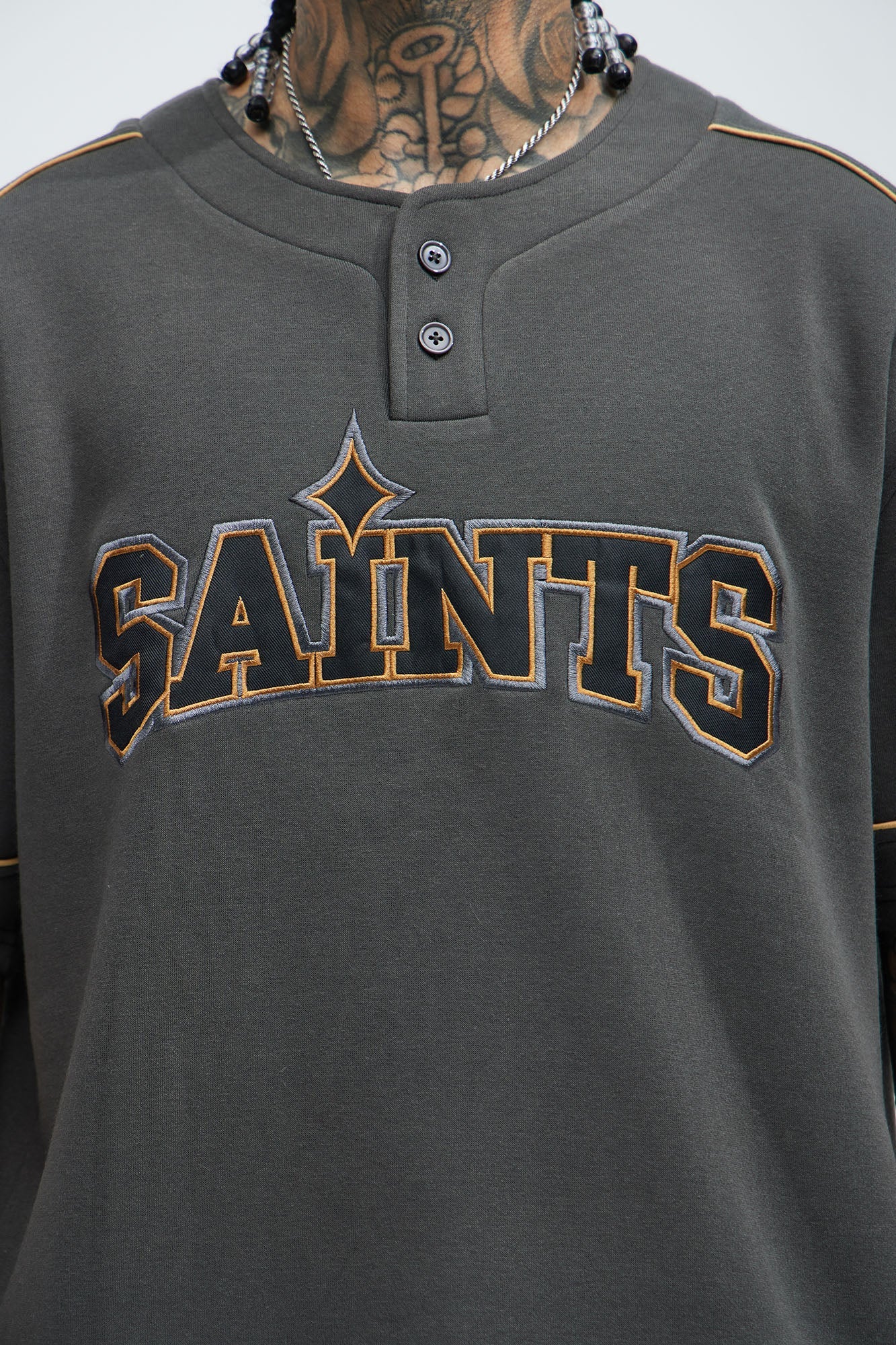 Saint Worldwide Short Sleeve Henley - Black - image 3