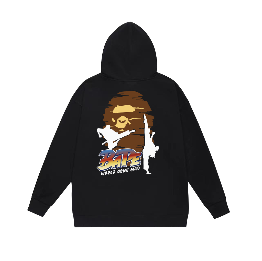 BAPE Shark Full-Zip Hoodie — Black / White / Grey