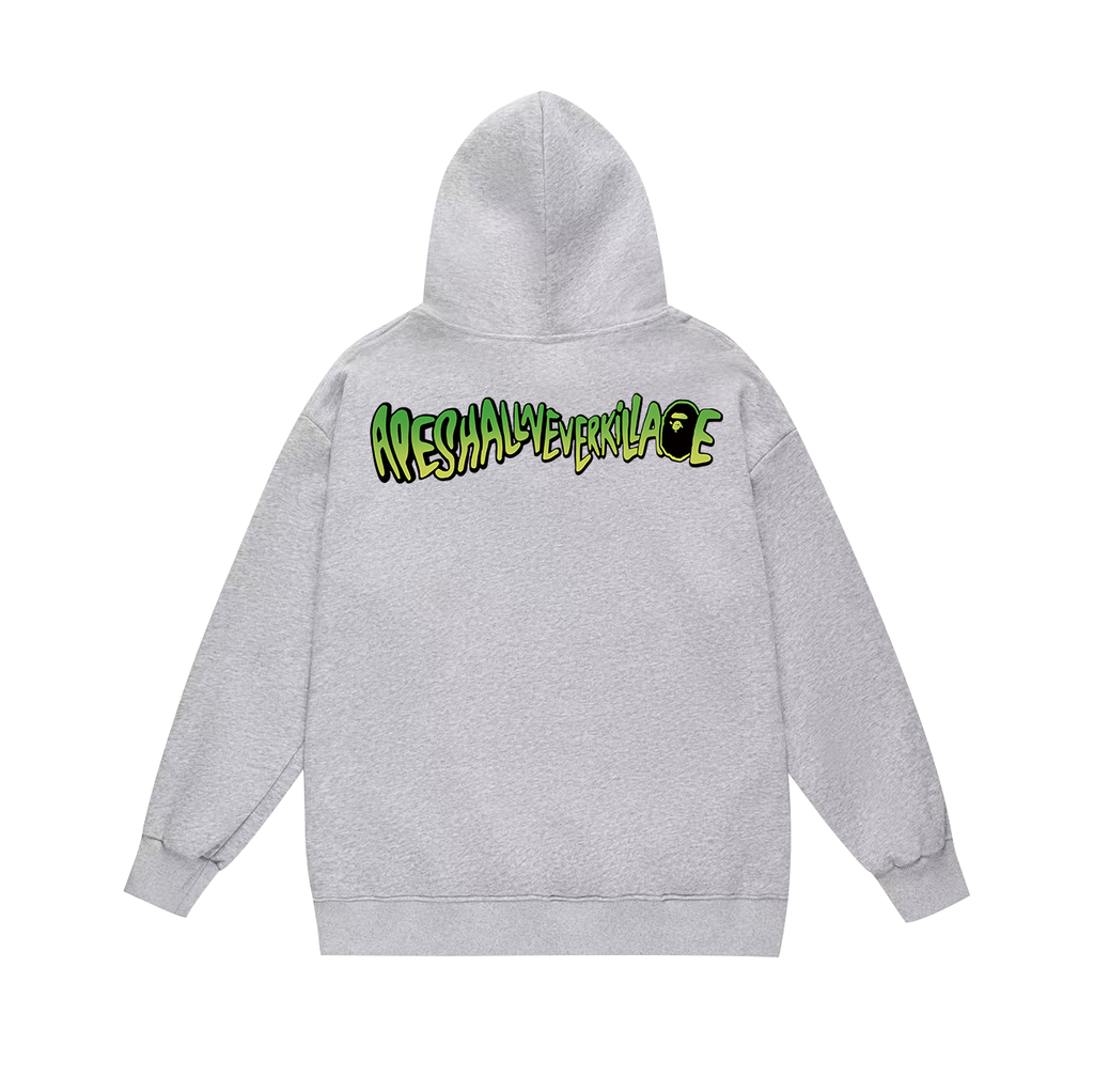 BAPE Shark Full-Zip Hoodie — Black / White / Grey