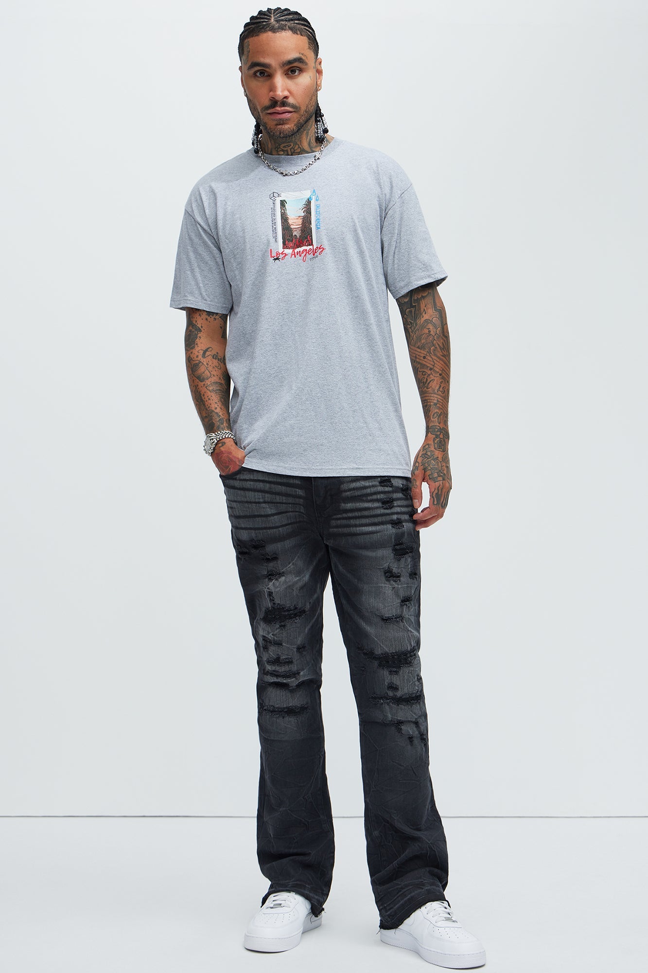 Undercover Slim Stacked Flare Jeans - Black Wash - image 3
