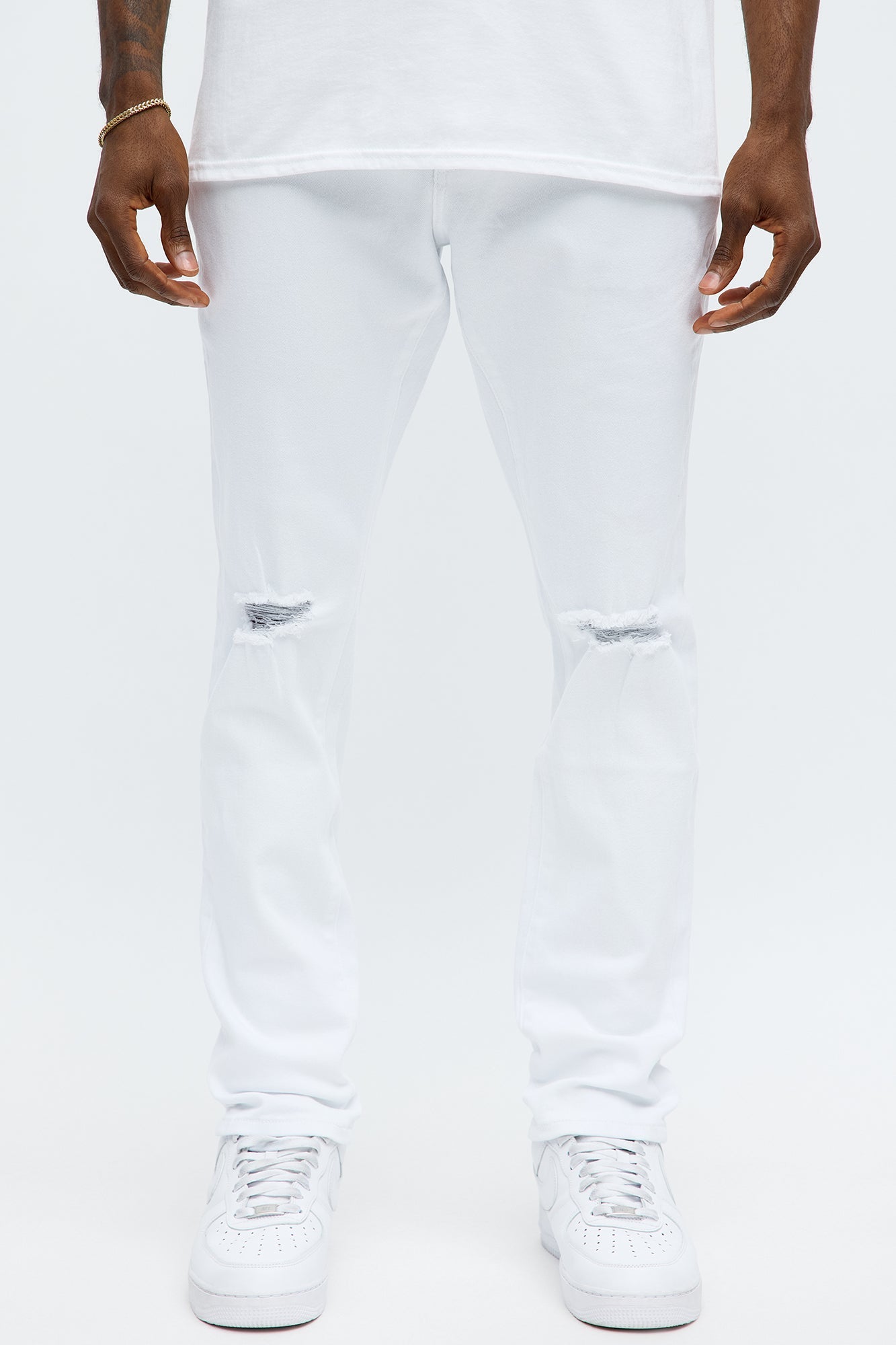 Cornell Ripped Skinny Jeans - White - image 3