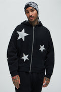 Tyson Stars Oversized Hoodie - Black - image 1