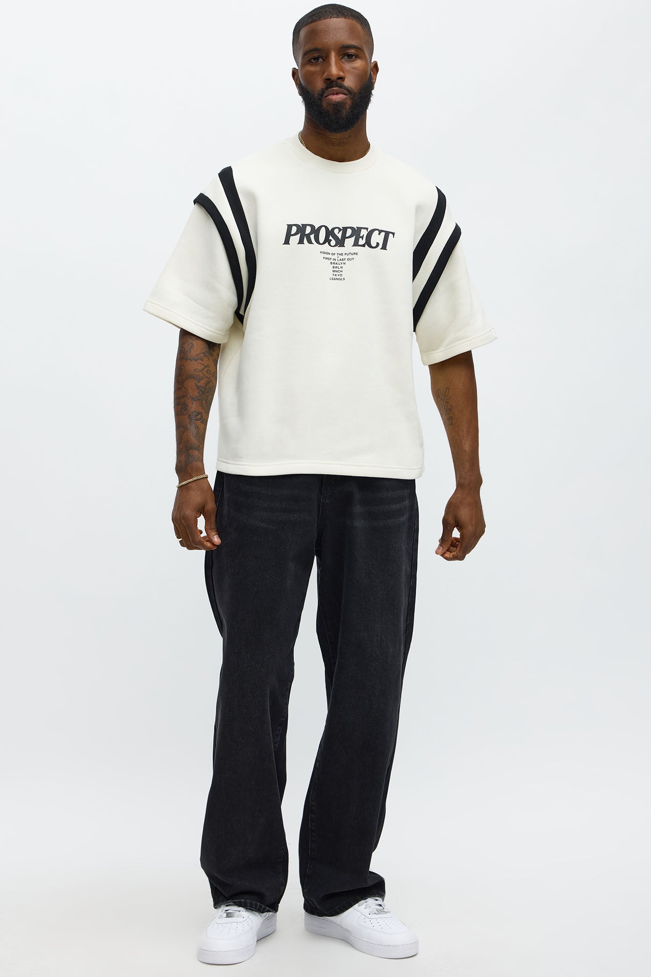 Prospect Boxy Short Sleeve Tee - Cream/combo - image 2
