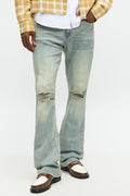Stacked Skinny Flare Not Too Much Distressed Jean - Medium Wash - image 1
