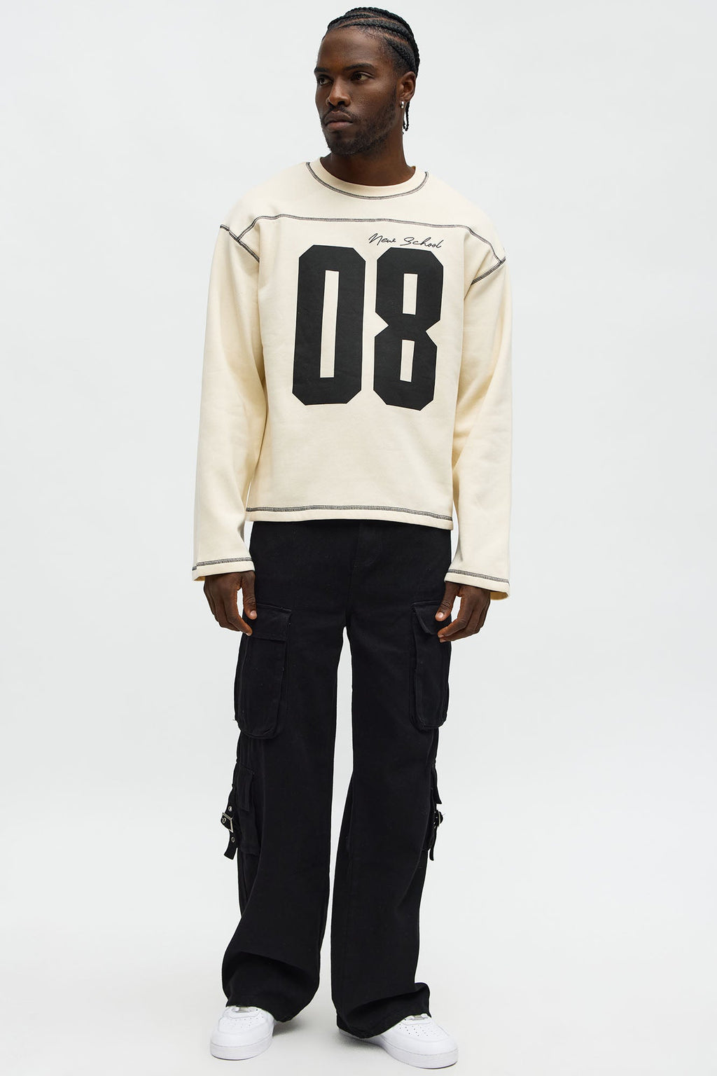 Crazy 8 Crewneck Sweatshirt - Cream - image 2
