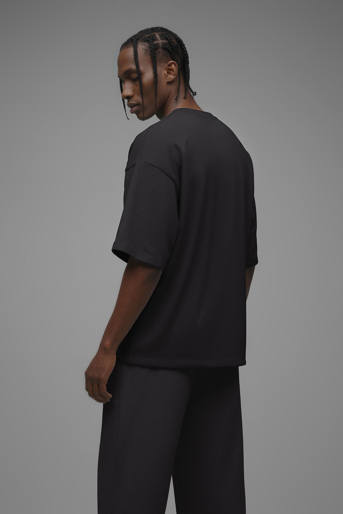 410 Oversized Fleece Tee - Black - image 2