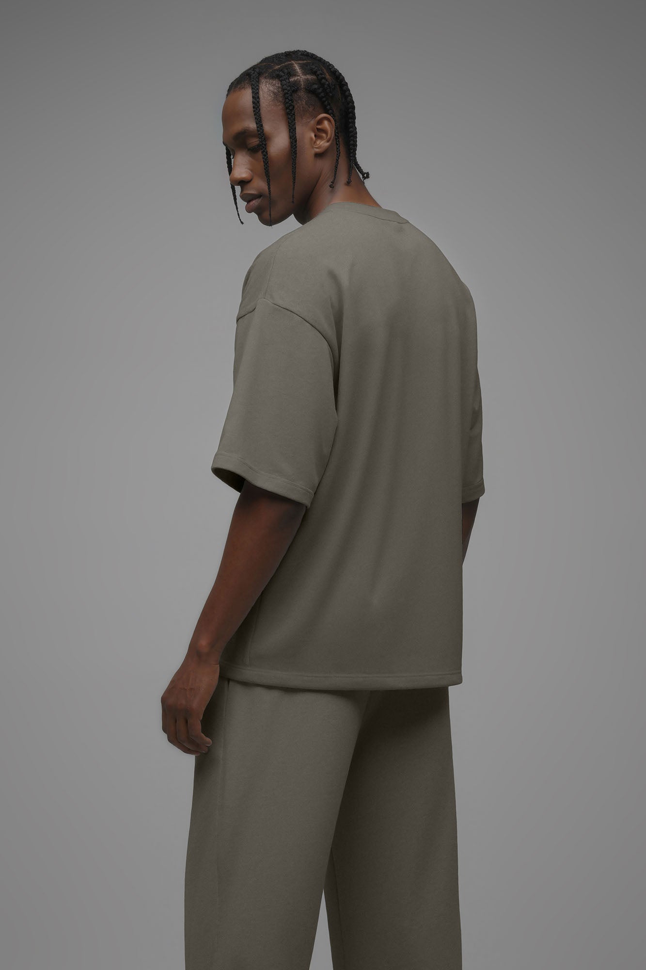 410 Oversized Fleece Tee - Moss Grey - image 2