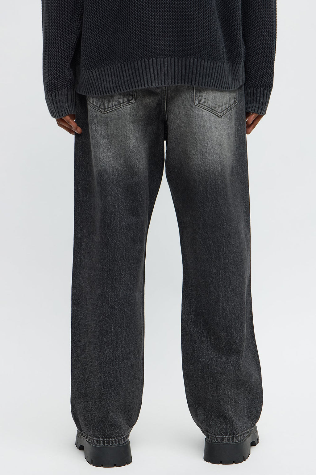 Baggy Phantom Distressed Jean - Black Wash - image 3