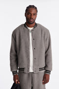 Teddy Varsity Sherpa Jacket - Grey - image 1